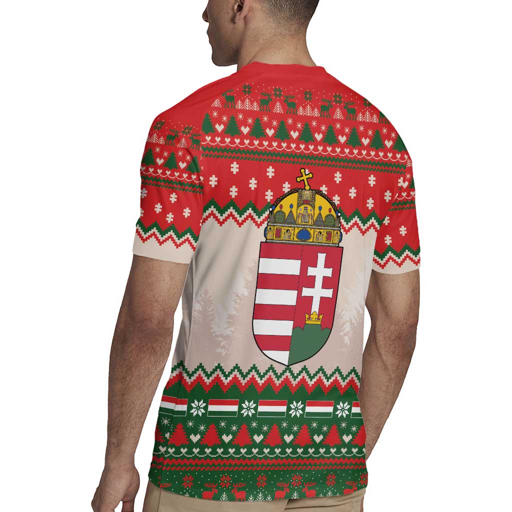 Hungary Christmas Rugby Jersey Magyarorszag Boldog Karacsonyt - Wonder Print Shop