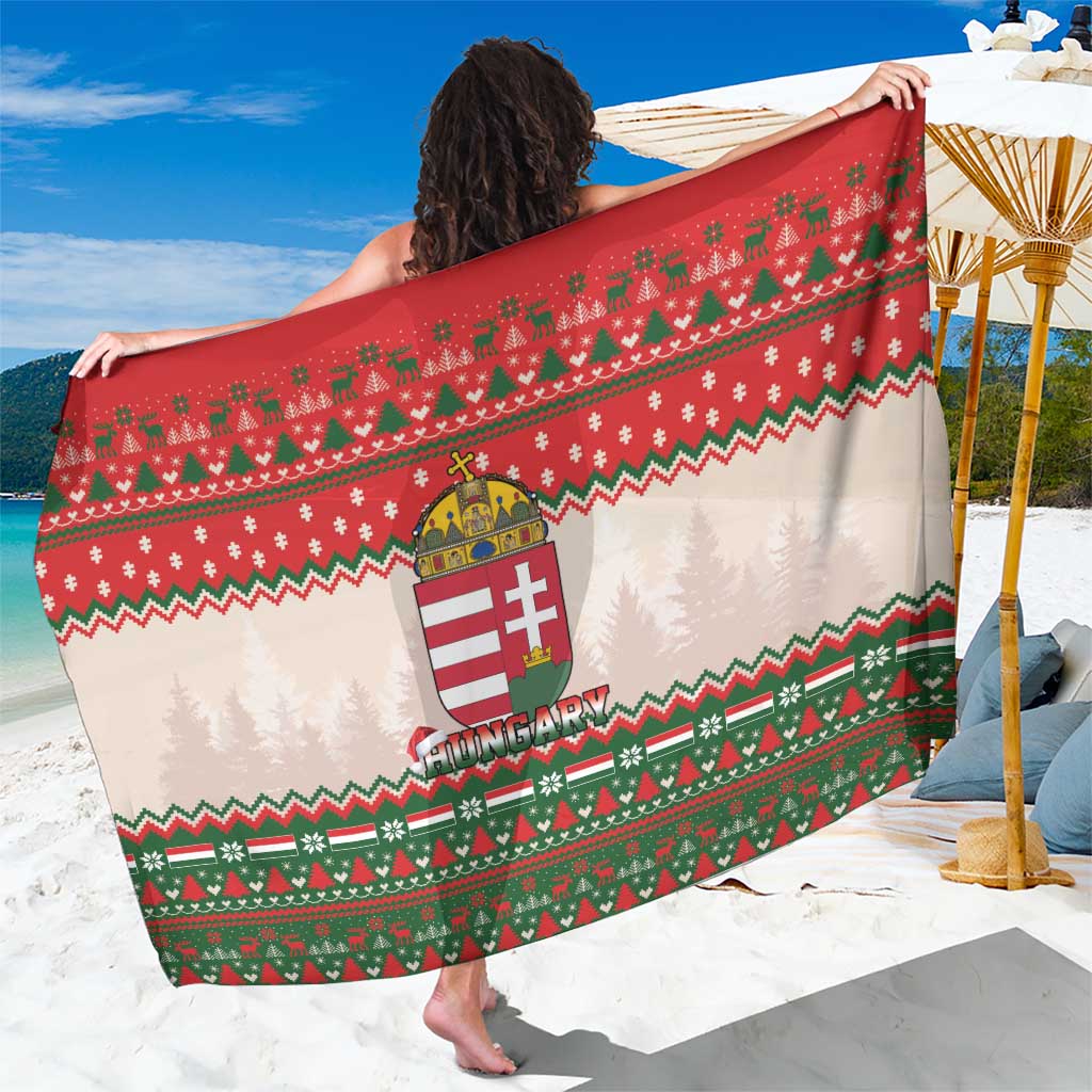 Hungary Christmas Sarong Magyarorszag Boldog Karacsonyt - Wonder Print Shop
