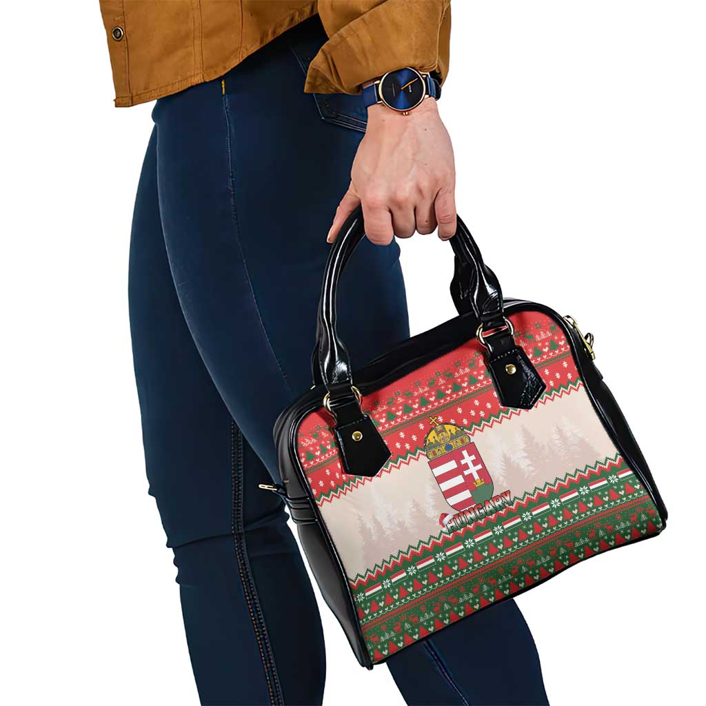 Hungary Christmas Shoulder Handbag Magyarorszag Boldog Karacsonyt - Wonder Print Shop