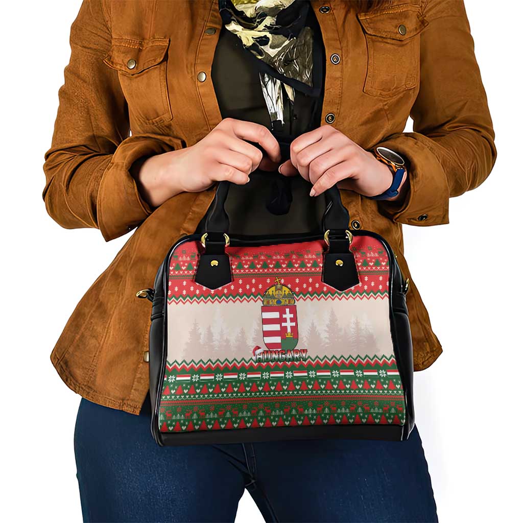 Hungary Christmas Shoulder Handbag Magyarorszag Boldog Karacsonyt - Wonder Print Shop
