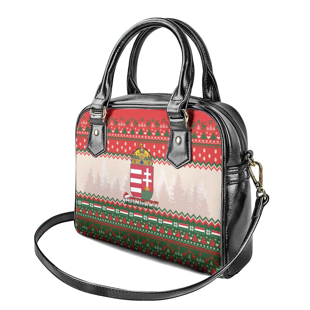 Hungary Christmas Shoulder Handbag Magyarorszag Boldog Karacsonyt - Wonder Print Shop