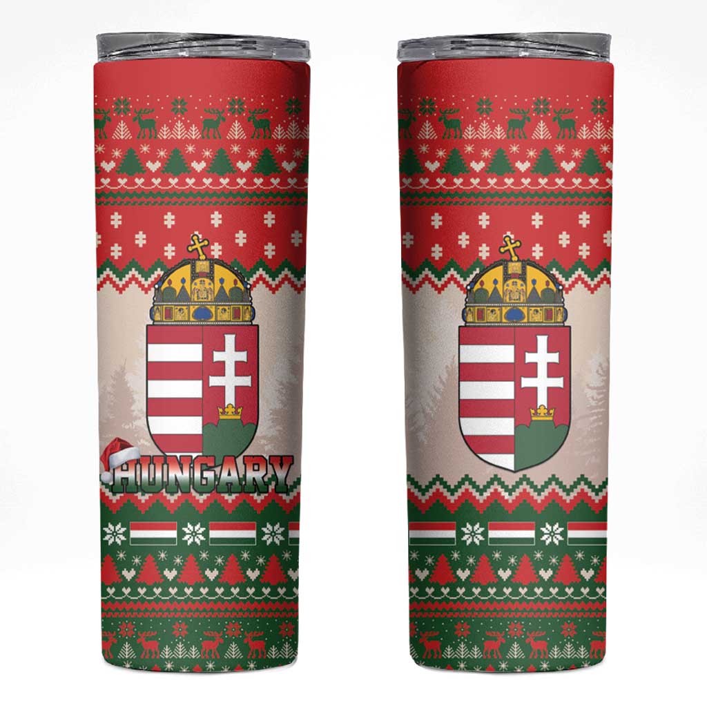 Hungary Christmas Skinny Tumbler Magyarorszag Boldog Karacsonyt - Wonder Print Shop