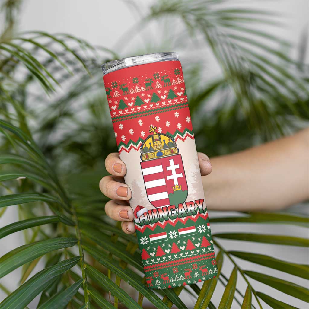 Hungary Christmas Skinny Tumbler Magyarorszag Boldog Karacsonyt - Wonder Print Shop
