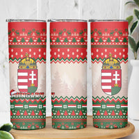 Hungary Christmas Skinny Tumbler Magyarorszag Boldog Karacsonyt - Wonder Print Shop