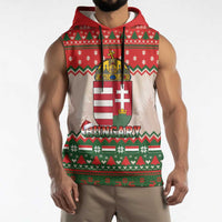 Hungary Christmas Sleeveless Hoodie Magyarorszag Boldog Karacsonyt - Wonder Print Shop