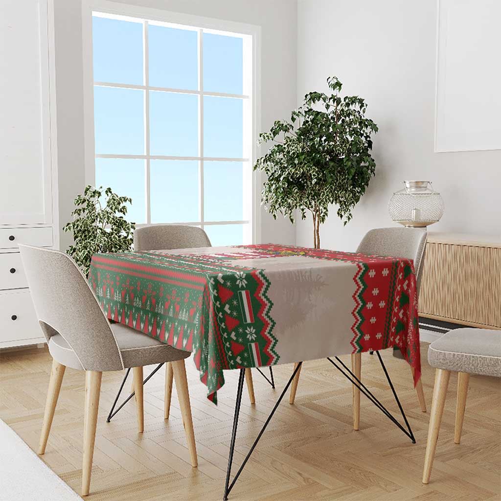 Hungary Christmas Tablecloth Magyarorszag Boldog Karacsonyt - Wonder Print Shop