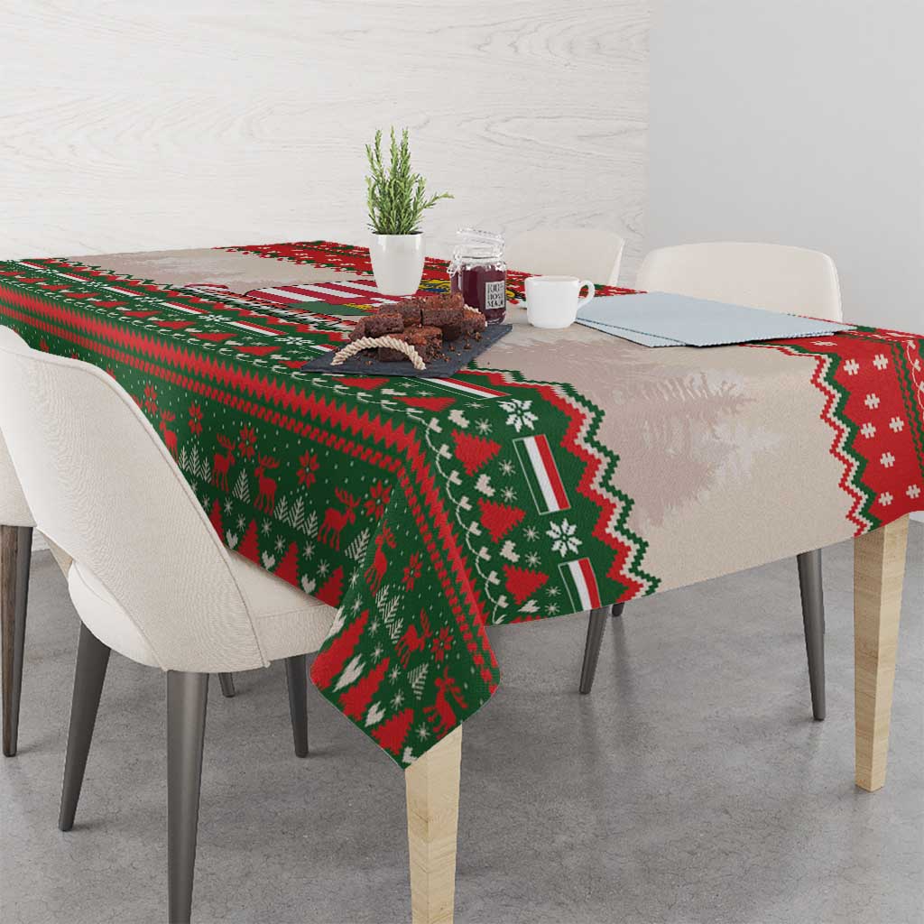 Hungary Christmas Tablecloth Magyarorszag Boldog Karacsonyt - Wonder Print Shop