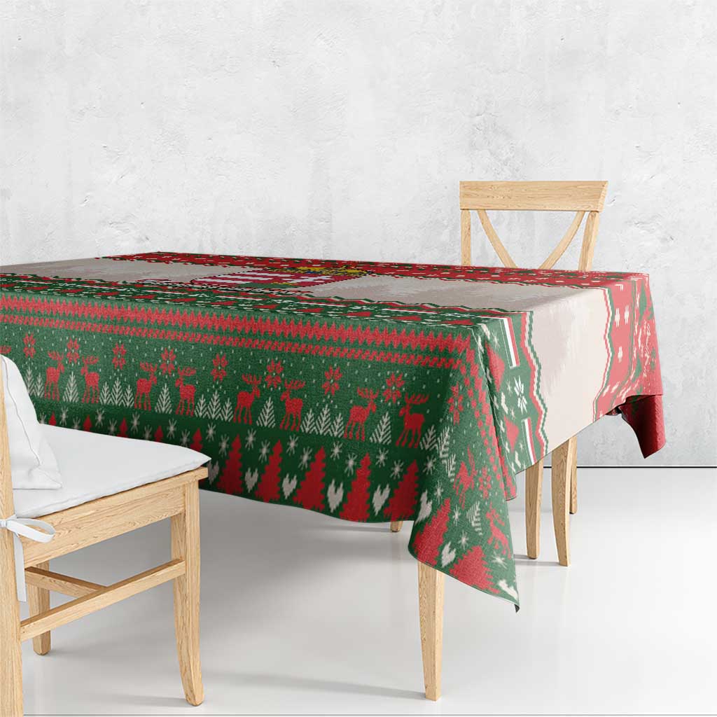 Hungary Christmas Tablecloth Magyarorszag Boldog Karacsonyt - Wonder Print Shop