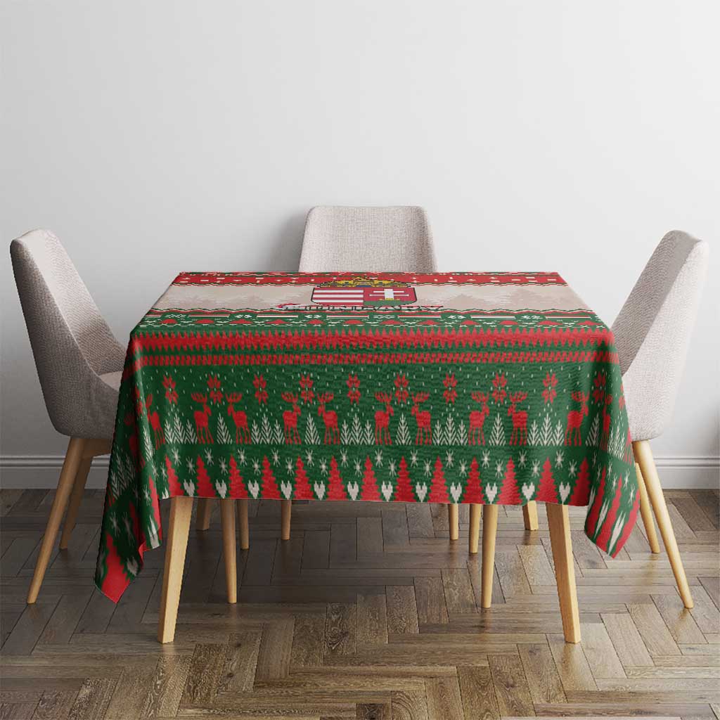 Hungary Christmas Tablecloth Magyarorszag Boldog Karacsonyt - Wonder Print Shop