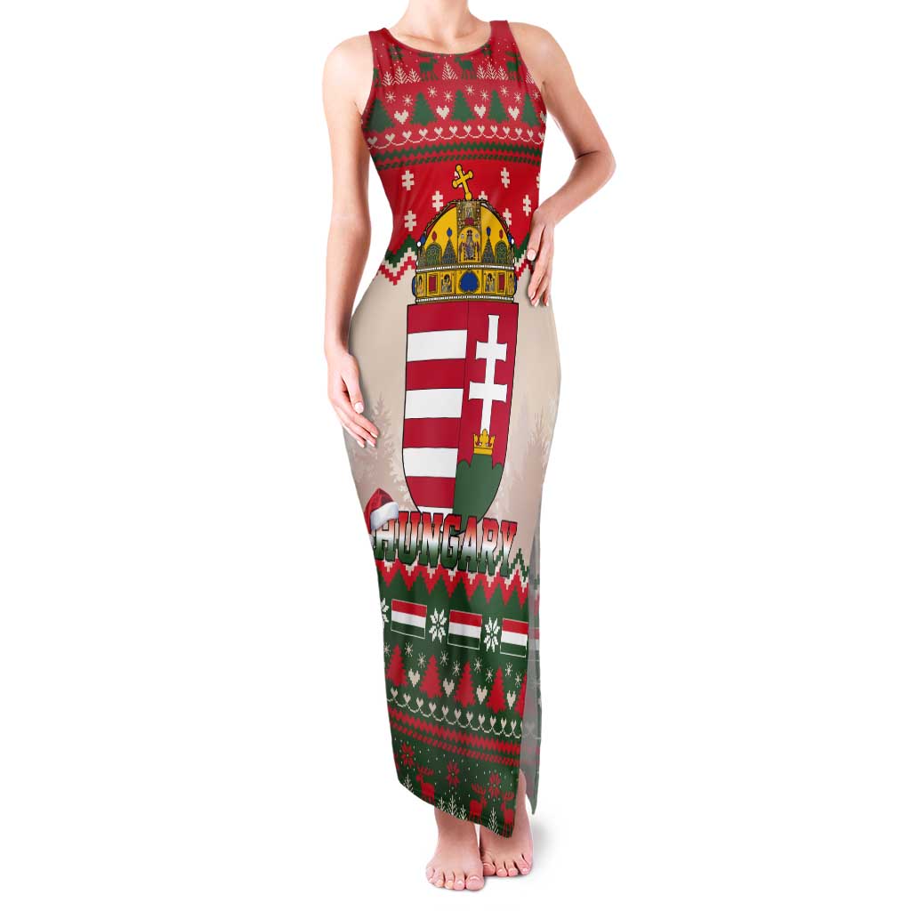 Hungary Christmas Tank Maxi Dress Magyarorszag Boldog Karacsonyt - Wonder Print Shop