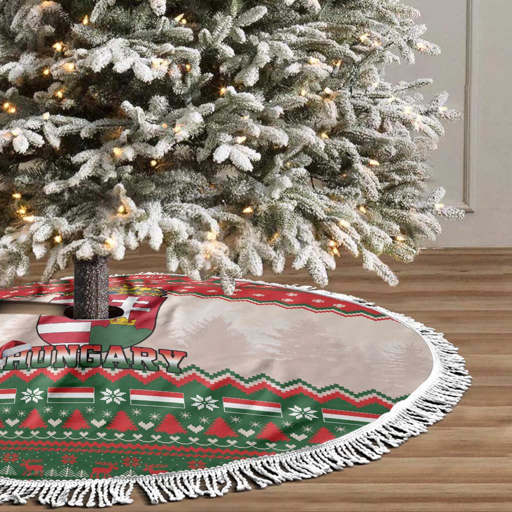 Hungary Christmas Tree Skirt Magyarorszag Boldog Karacsonyt - Wonder Print Shop