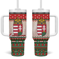 Hungary Christmas Tumbler With Handle Magyarorszag Boldog Karacsonyt - Wonder Print Shop
