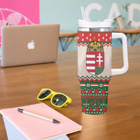 Hungary Christmas Tumbler With Handle Magyarorszag Boldog Karacsonyt - Wonder Print Shop