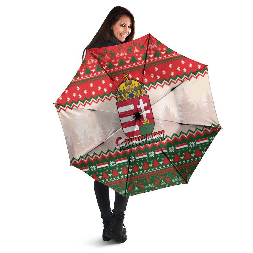 Hungary Christmas Umbrella Magyarorszag Boldog Karacsonyt - Wonder Print Shop