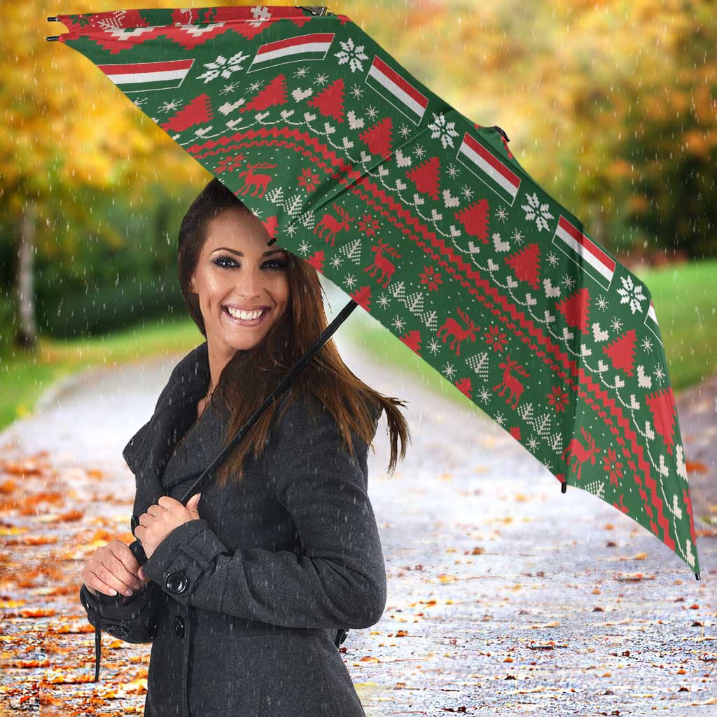 Hungary Christmas Umbrella Magyarorszag Boldog Karacsonyt - Wonder Print Shop