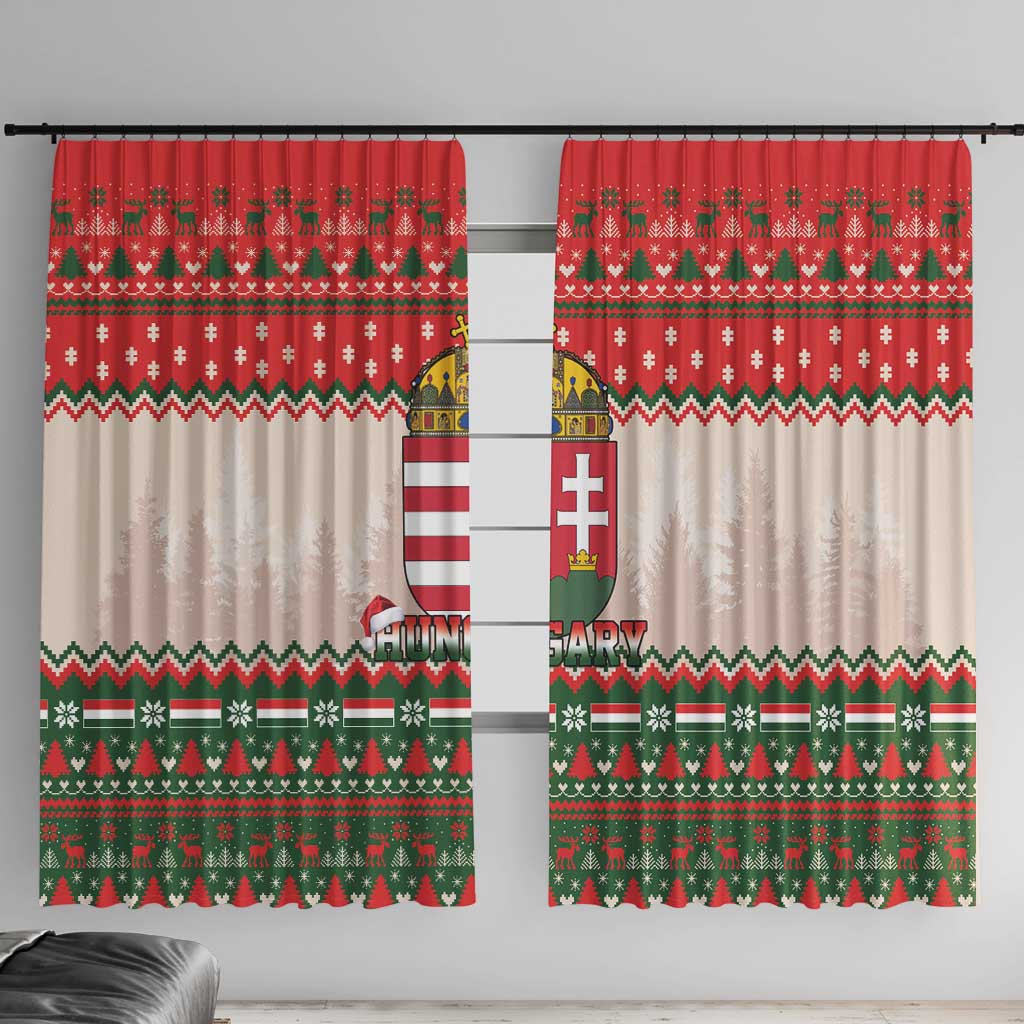 Hungary Christmas Window Curtain Magyarorszag Boldog Karacsonyt - Wonder Print Shop