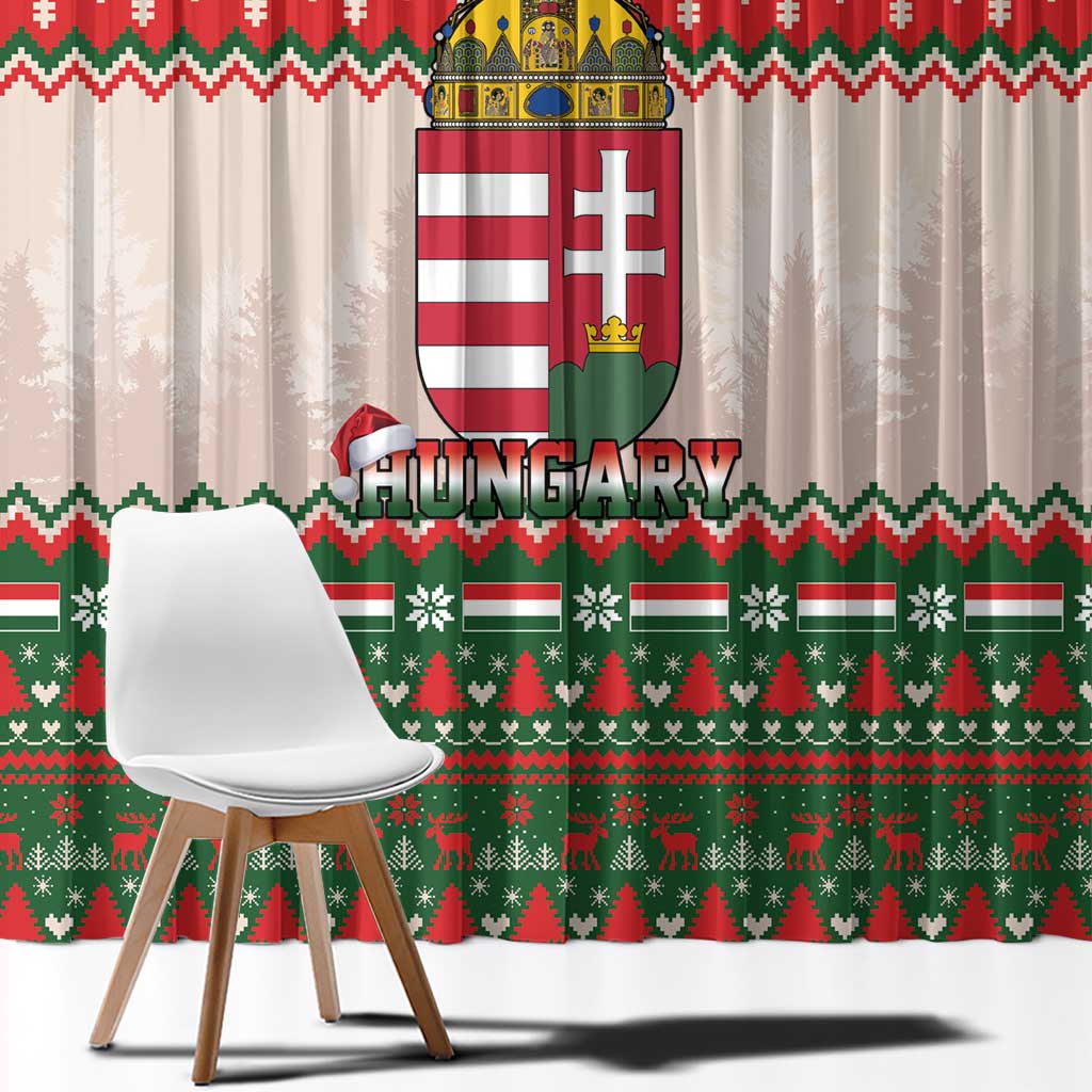 Hungary Christmas Window Curtain Magyarorszag Boldog Karacsonyt - Wonder Print Shop