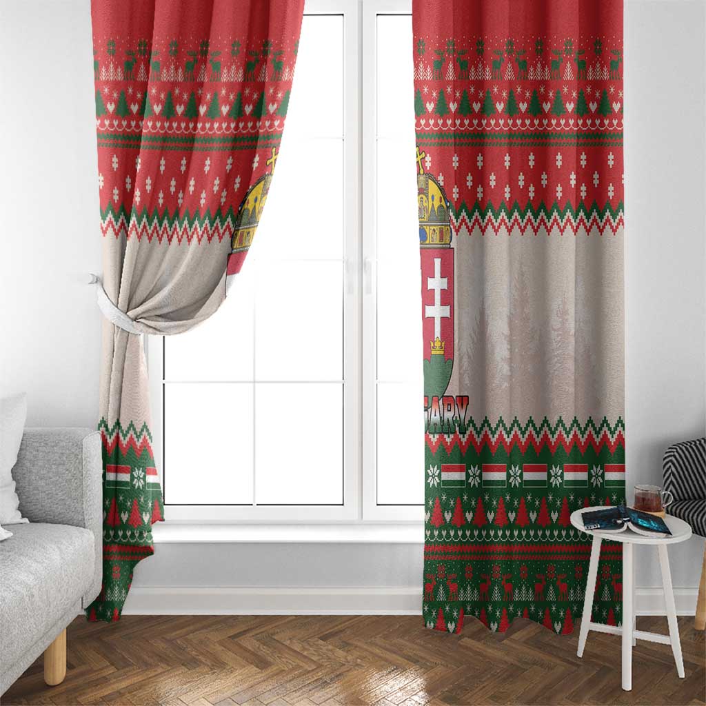 Hungary Christmas Window Curtain Magyarorszag Boldog Karacsonyt - Wonder Print Shop