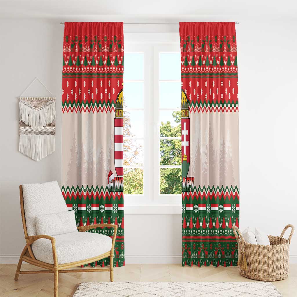 Hungary Christmas Window Curtain Magyarorszag Boldog Karacsonyt - Wonder Print Shop