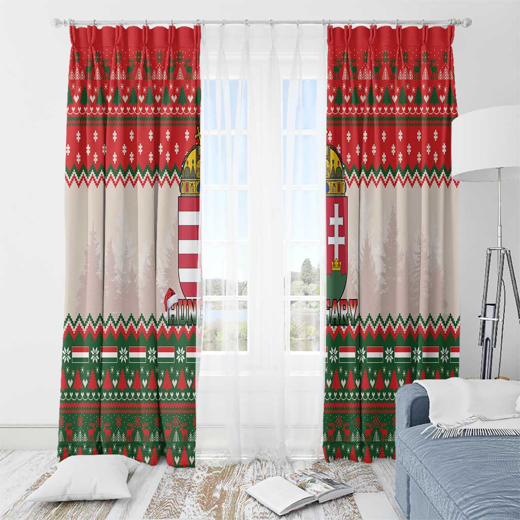 Hungary Christmas Window Curtain Magyarorszag Boldog Karacsonyt - Wonder Print Shop