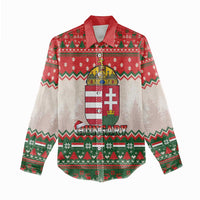 Hungary Christmas Women Casual Shirt Magyarorszag Boldog Karacsonyt - Wonder Print Shop
