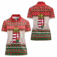 Hungary Christmas Women Polo Shirt Magyarorszag Boldog Karacsonyt - Wonder Print Shop