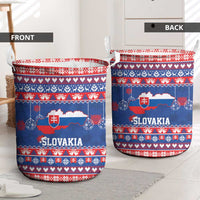 Slovakia Christmas Laundry Basket Slovakian Double Cross Map - Wonder Print Shop