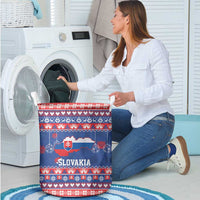 Slovakia Christmas Laundry Basket Slovakian Double Cross Map - Wonder Print Shop