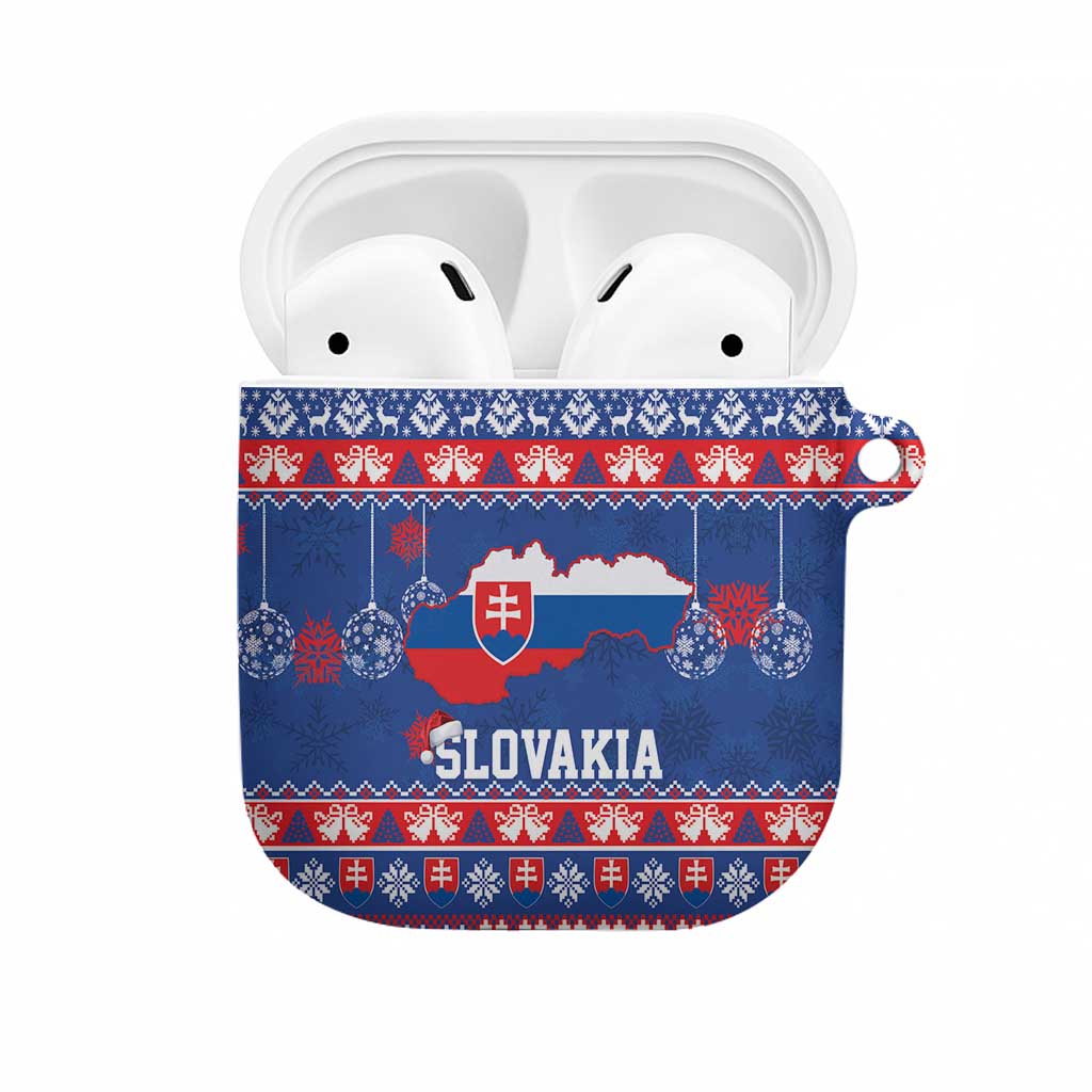 Slovakia Christmas AirPods Case Slovakian Double Cross Map - Wonder Print Shop