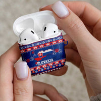 Slovakia Christmas AirPods Case Slovakian Double Cross Map - Wonder Print Shop