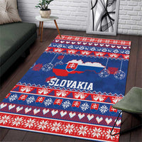 Slovakia Christmas Area Rug Slovakian Double Cross Map - Wonder Print Shop