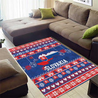 Slovakia Christmas Area Rug Slovakian Double Cross Map - Wonder Print Shop