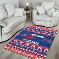Slovakia Christmas Area Rug Slovakian Double Cross Map - Wonder Print Shop