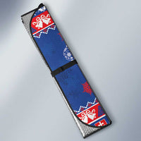 Slovakia Christmas Auto Sun Shade Slovakian Double Cross Map - Wonder Print Shop