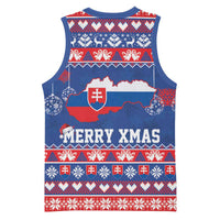 Slovakia Christmas Basketball Jersey Slovakian Double Cross Map - Wonder Print Shop