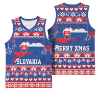 Slovakia Christmas Basketball Jersey Slovakian Double Cross Map - Wonder Print Shop
