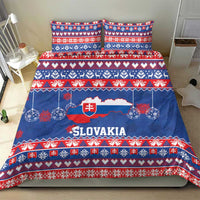 Slovakia Christmas Bedding Set Slovakian Double Cross Map - Wonder Print Shop