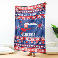 Slovakia Christmas Blanket Slovakian Double Cross Map - Wonder Print Shop
