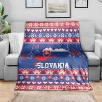 Slovakia Christmas Blanket Slovakian Double Cross Map - Wonder Print Shop