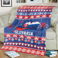 Slovakia Christmas Blanket Slovakian Double Cross Map - Wonder Print Shop