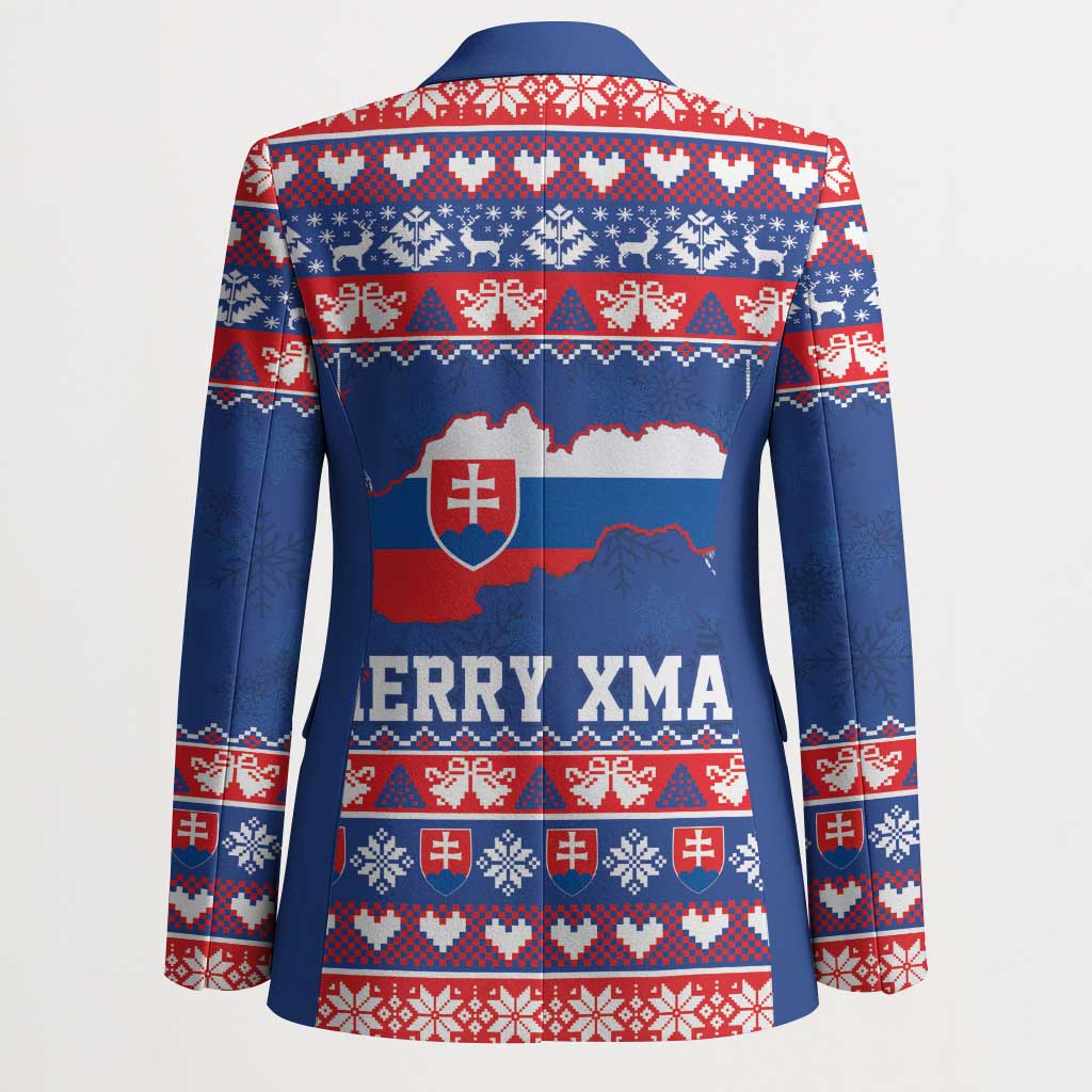 Slovakia Christmas Blazer Slovakian Double Cross Map - Wonder Print Shop
