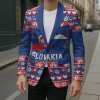 Slovakia Christmas Blazer Slovakian Double Cross Map - Wonder Print Shop