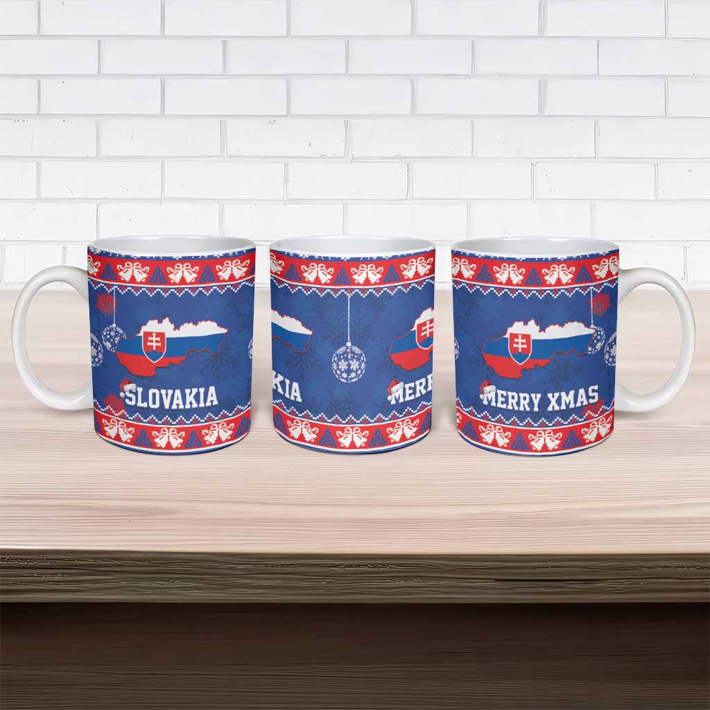 Slovakia Christmas Ceramic Mug Slovakian Double Cross Map - Wonder Print Shop