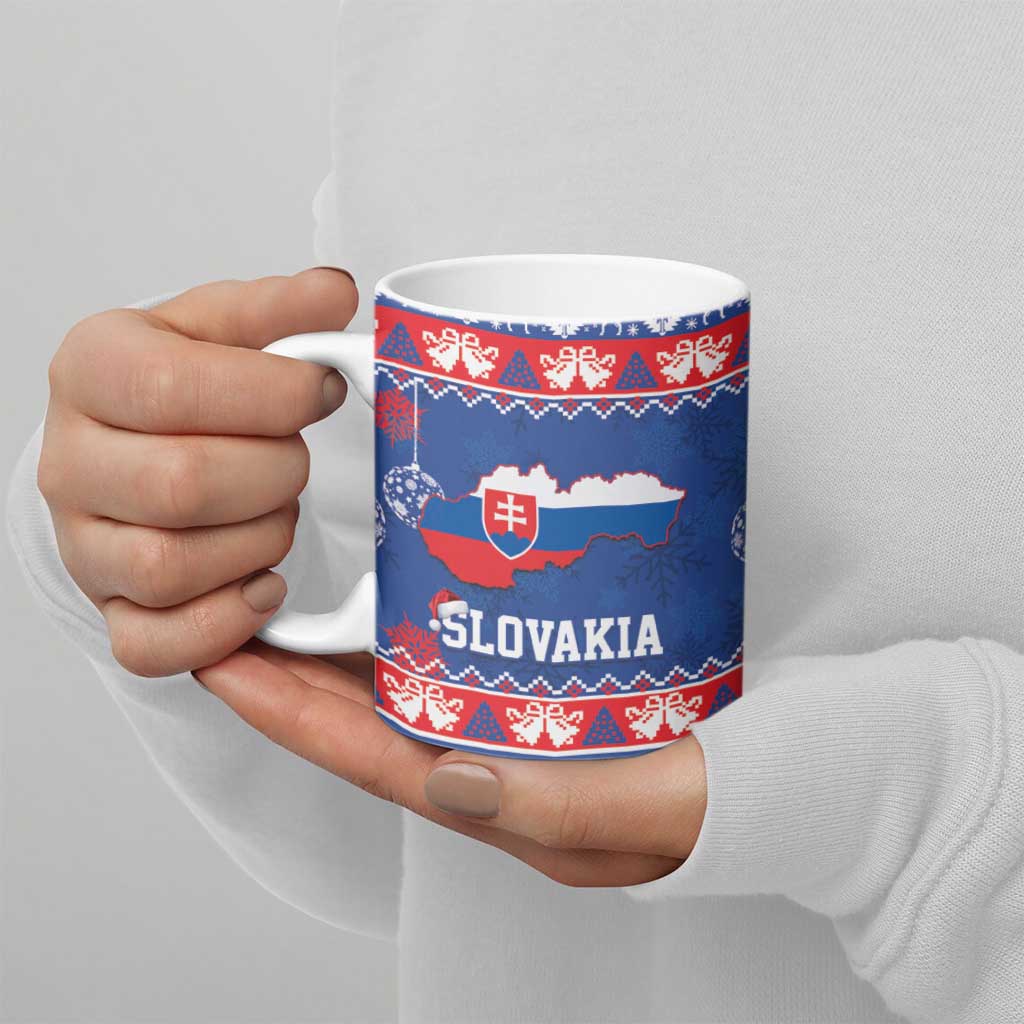 Slovakia Christmas Ceramic Mug Slovakian Double Cross Map - Wonder Print Shop