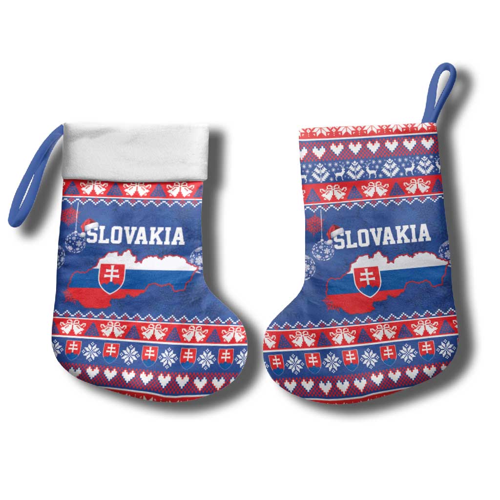 Slovakia Christmas Stocking Slovakian Double Cross Map - Wonder Print Shop
