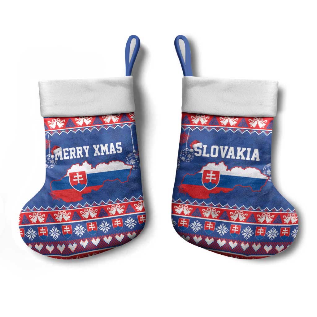 Slovakia Christmas Stocking Slovakian Double Cross Map - Wonder Print Shop