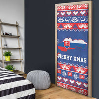 Slovakia Christmas Door Cover Slovakian Double Cross Map - Wonder Print Shop