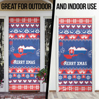 Slovakia Christmas Door Cover Slovakian Double Cross Map - Wonder Print Shop