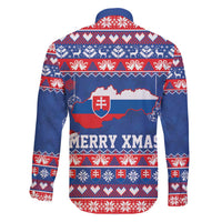 Slovakia Christmas Family Matching Off Shoulder Short Dress and Hawaiian Shirt Slovakian Double Cross Map - Wonder Print Shop