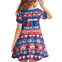 Slovakia Christmas Family Matching Puletasi and Hawaiian Shirt Slovakian Double Cross Map - Wonder Print Shop